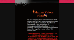 Desktop Screenshot of maximavisionsproductions.com