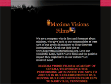 Tablet Screenshot of maximavisionsproductions.com